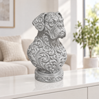 Boxer-Büste Ornament - Silber gedruckt Wohnzimmer