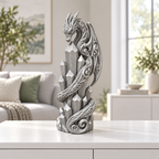 Kristalldrache Ornament - Silber gedruckt Wohnzimmer