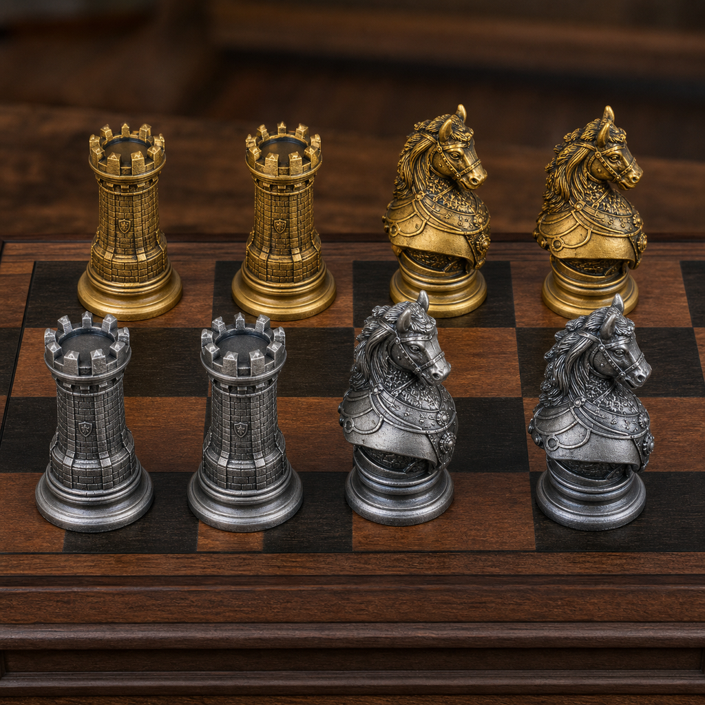 Mittelalter-Schach – 32 handbemalte PLA-Figuren FehnFactory