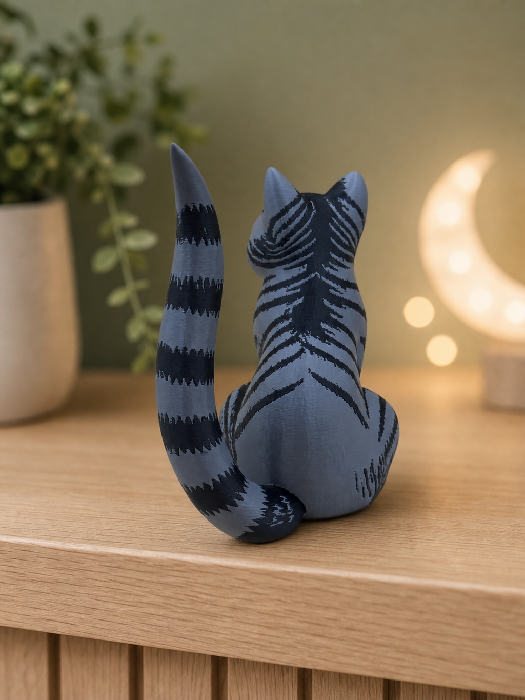 Moonstripe Kitten – Freistehende Kätzchen-Figur FehnFactory