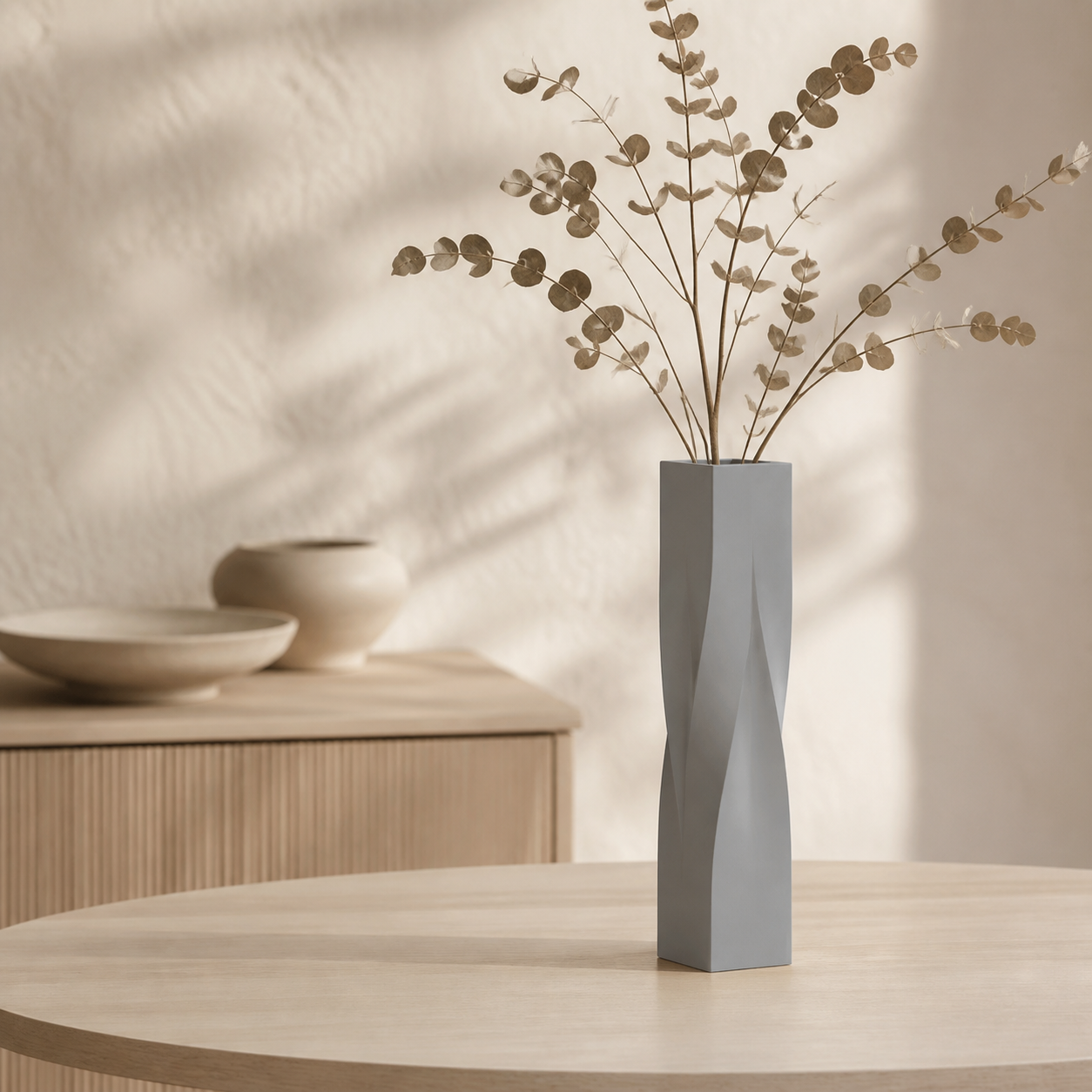 Twist Vase – Skulpturale Trockenblumenvase FehnFactory