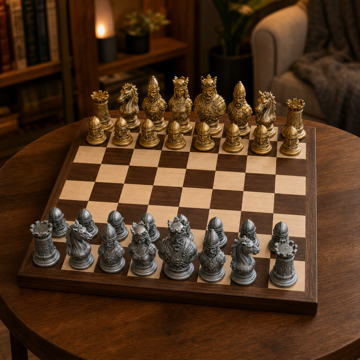 Mittelalter-Schach – 32 handbemalte PLA-Figuren FehnFactory