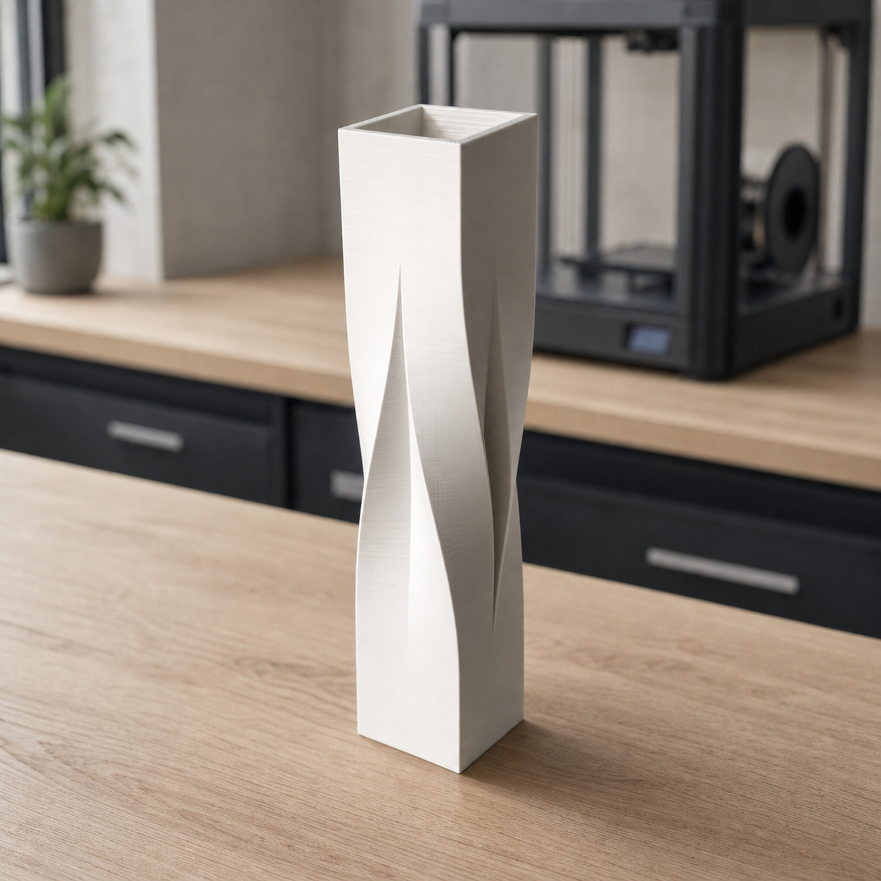 Twist Vase – Skulpturale Trockenblumenvase FehnFactory