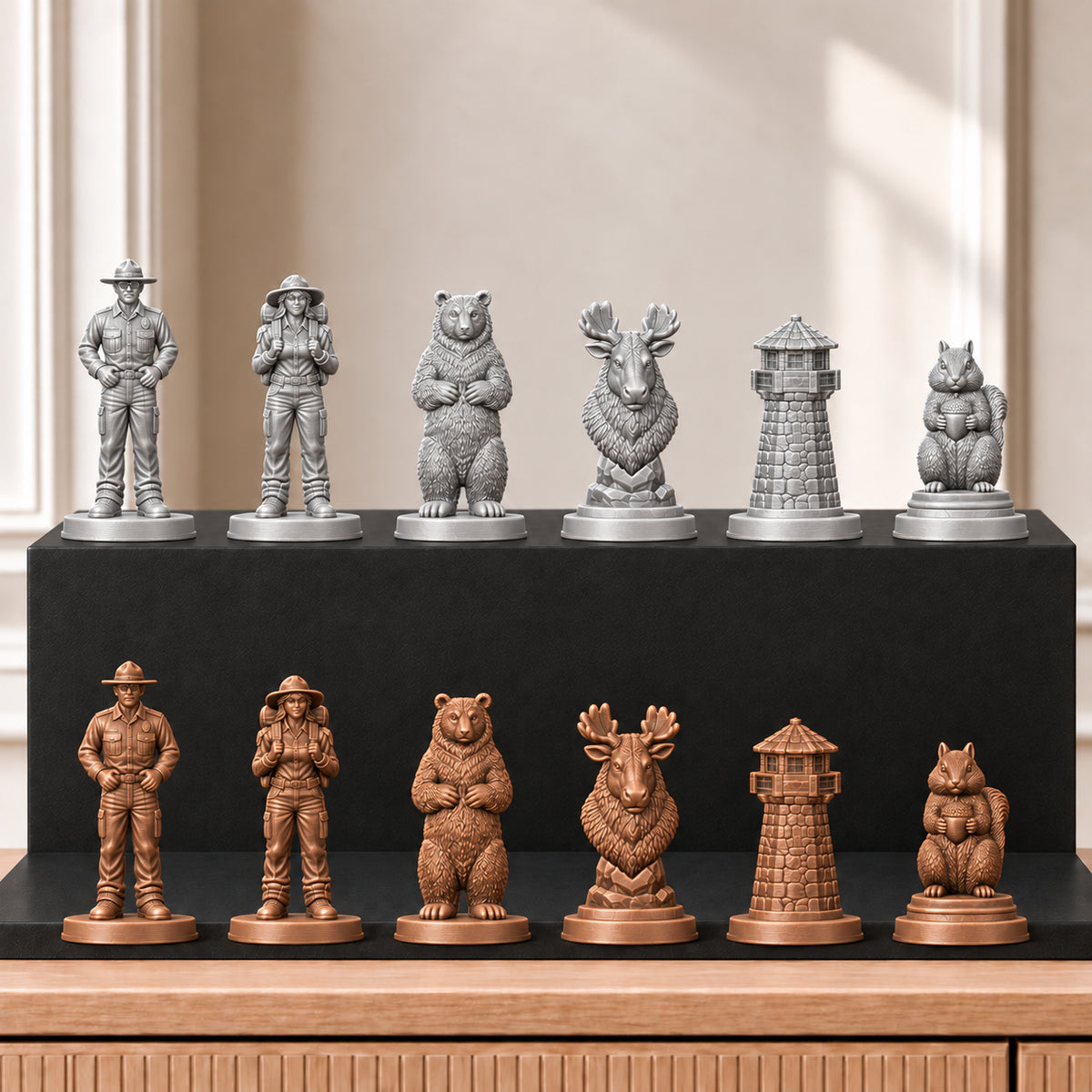 Nationalpark Schachset – 10 silber bronze gedruckt