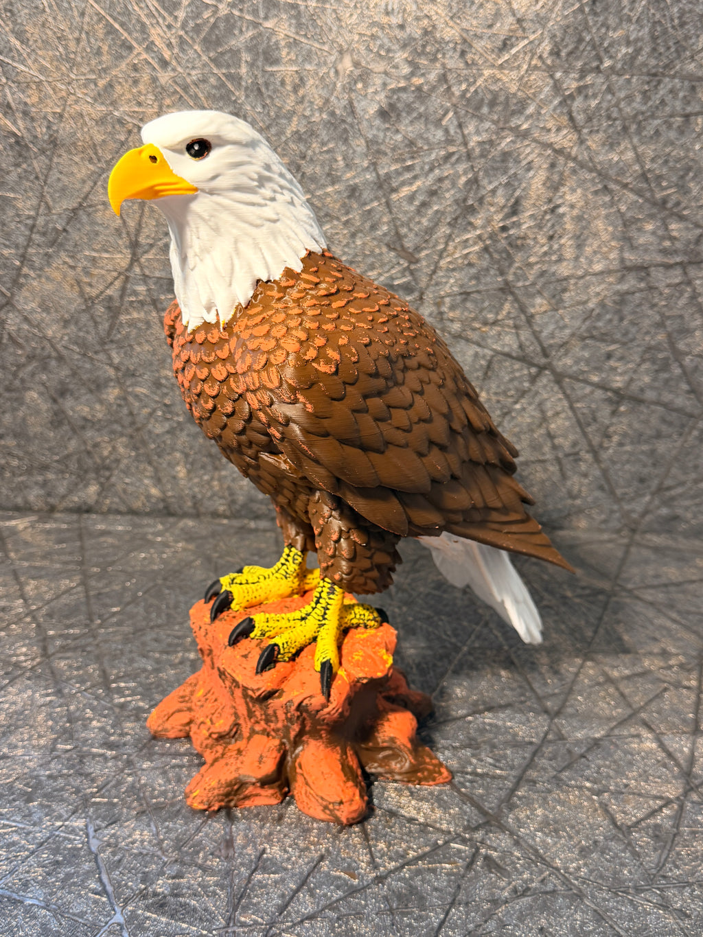 Weißkopfseeadler auf Baumstumpf – 3D-Druck Adler Figur