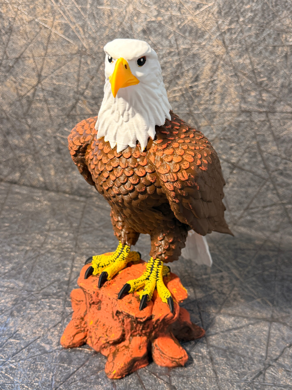 Weißkopfseeadler auf Baumstumpf – 3D-Druck Adler Figur