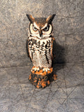 Uhu auf Baumstumpf – Great Horned Owl 3D-Druck Figur