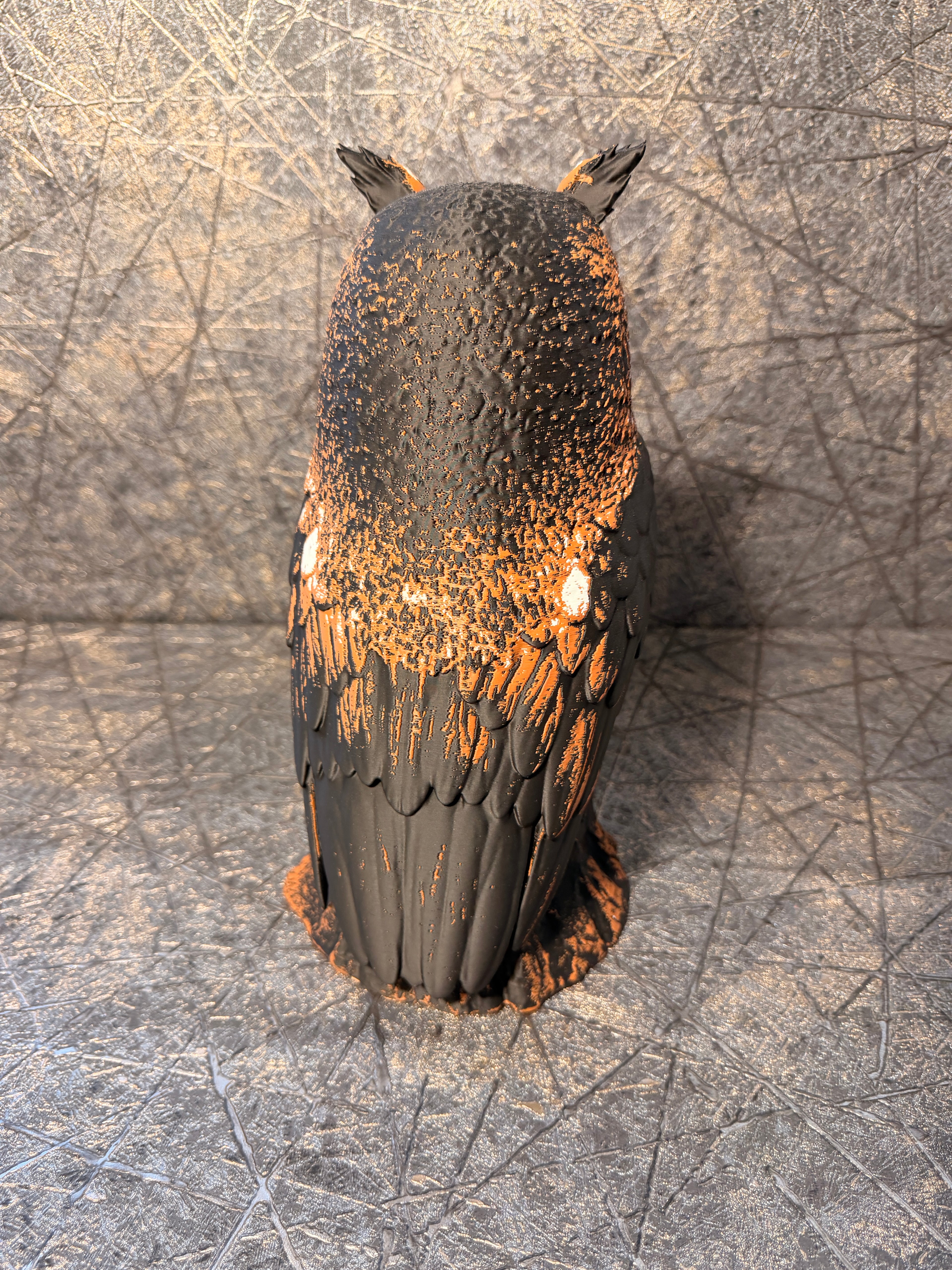 Uhu auf Baumstumpf – Great Horned Owl 3D-Druck Figur