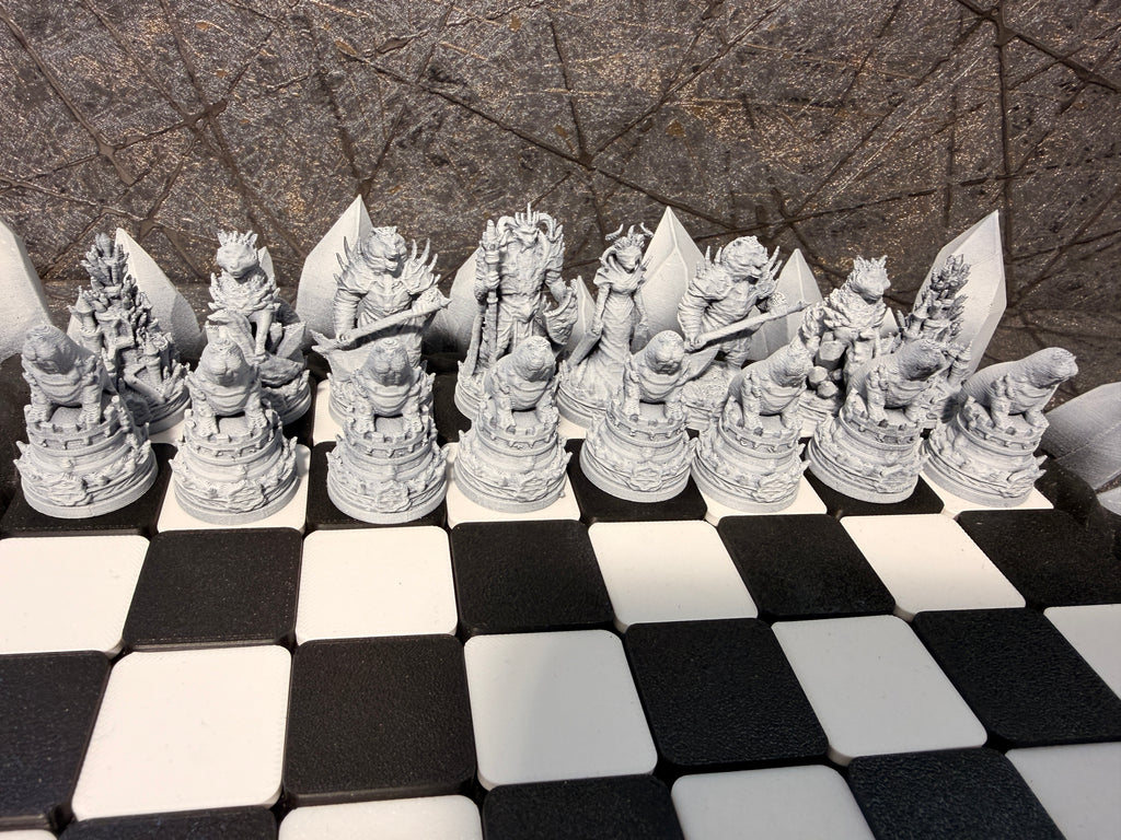 Meeresungeheuer Schachset – Sea Monster Chess Set (3D-Druck)