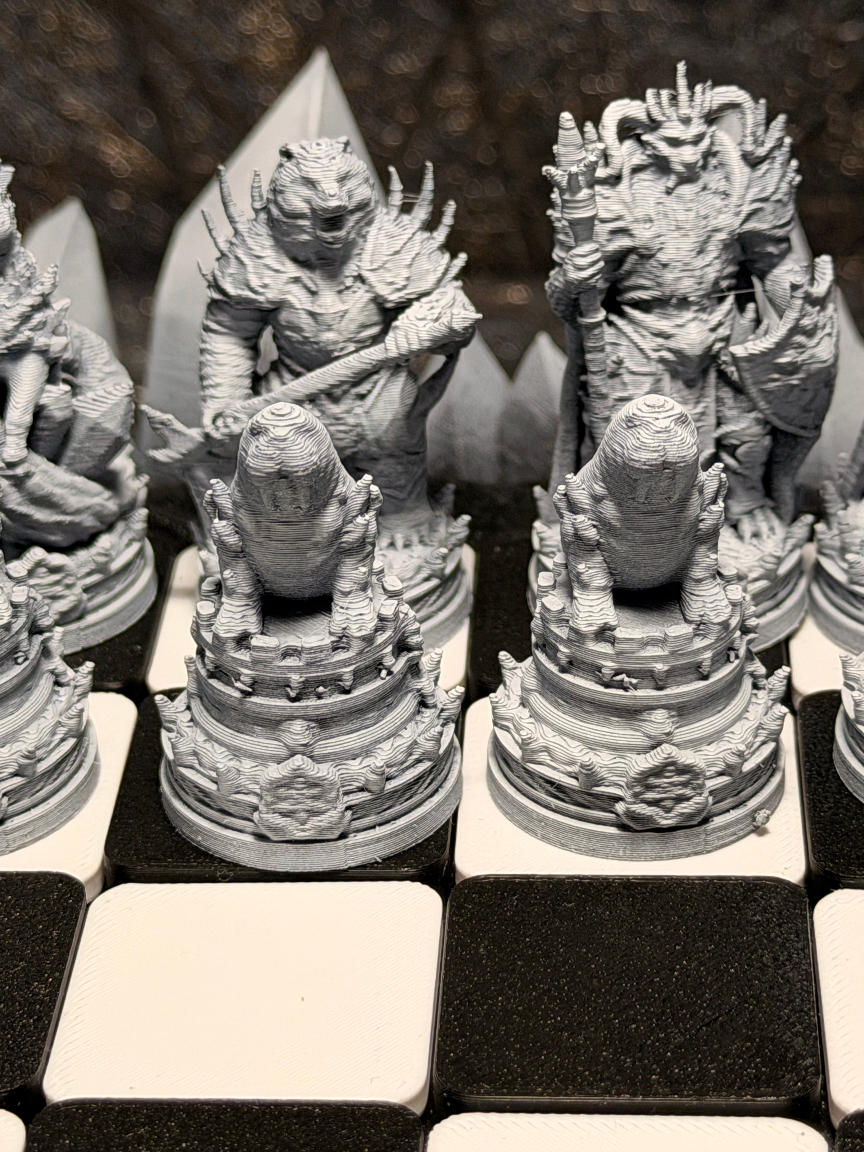 Meeresungeheuer Schachset – Sea Monster Chess Set (3D-Druck)