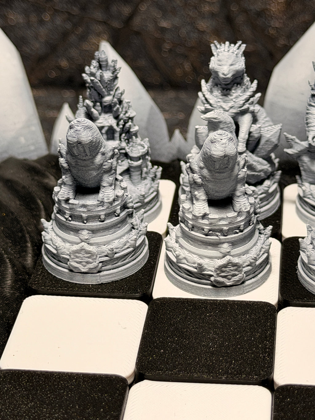 Meeresungeheuer Schachset – Sea Monster Chess Set (3D-Druck)