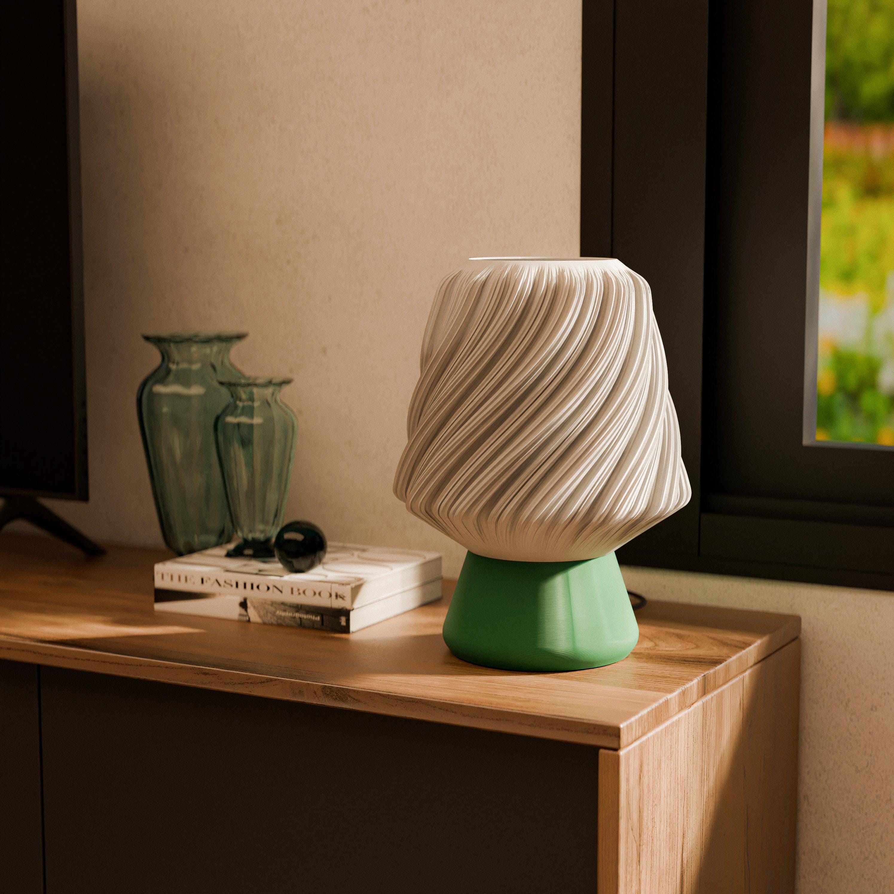 Bruma Lampe Moderne Designer Tischlampe, Farbwahl Lampenschirm Nachttischlampe Wohnzimmer Geschenkidee Fehn-factory.de