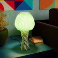 Enoki  Lampe Designer Tischlampe Spirallampenschirm Organische Basis E27 Nachttischlampe Modern Wohnzimmer Geschenkidee.Frei Farbwahl Fehn-factory.de