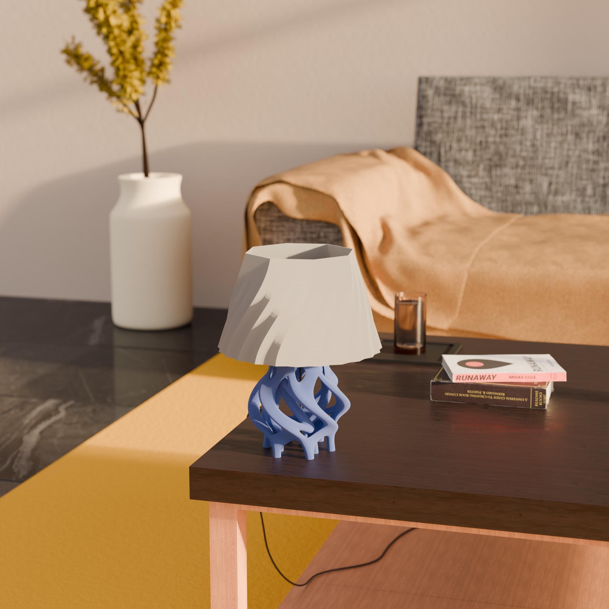 Root Table Lamp -Tischlampe mit Kabel & E27-Fassung Modern und Zeitlos. Farbwahl möglich Fehn-factory.de