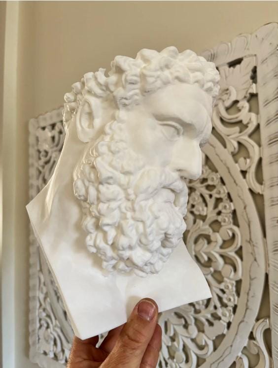 Hercules Skulpturenvase – Antike Büste als Vase & Pflanzgefäß | Klassische Deko Vase Pflanzgefäß Fehn-factory.de