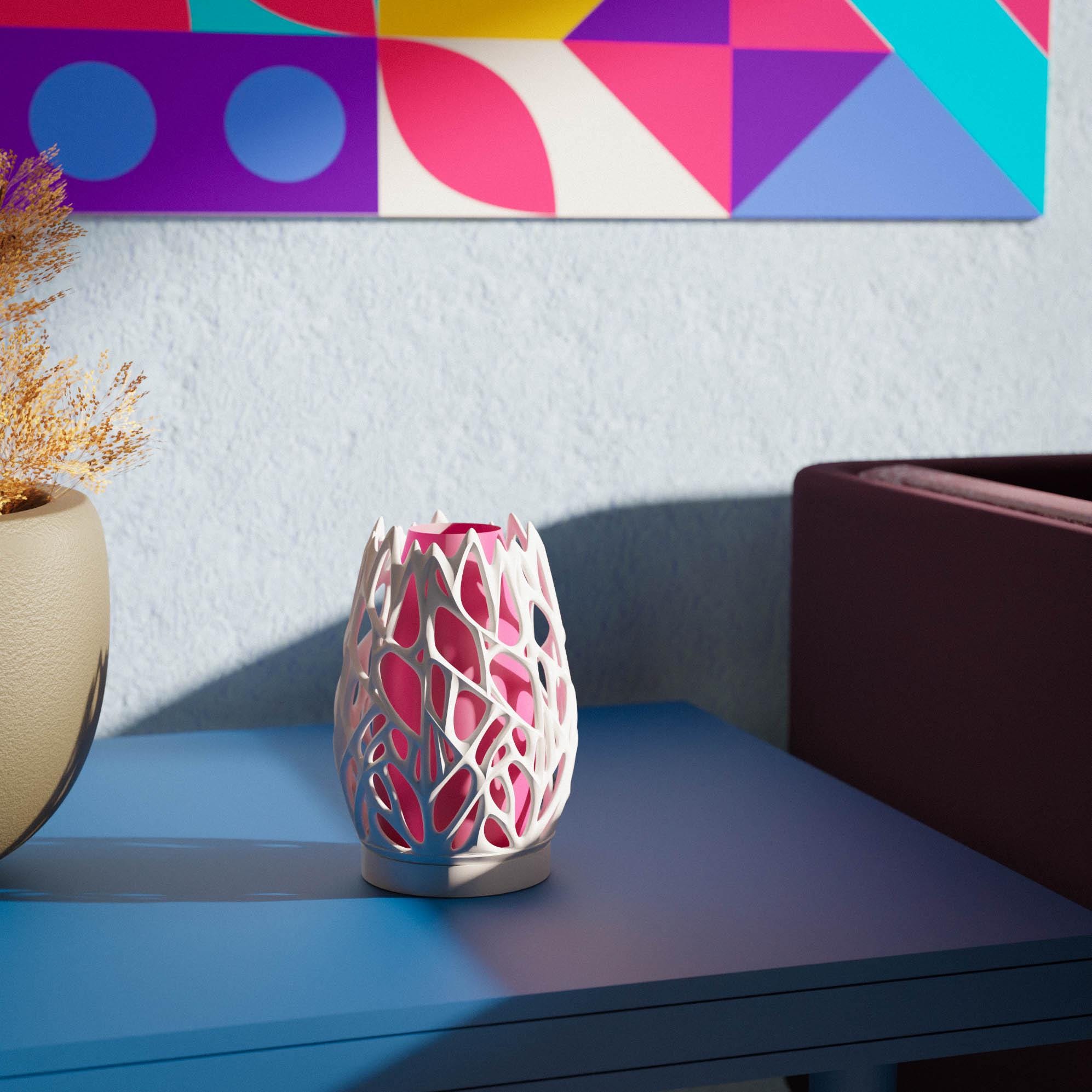 Drachenlampe – Handgefertigte Tischlampe im organischen Design – Stimmungsvolle Beleuchtung – Farbe wählbar. Nachttischlampe Fehn-factory.de