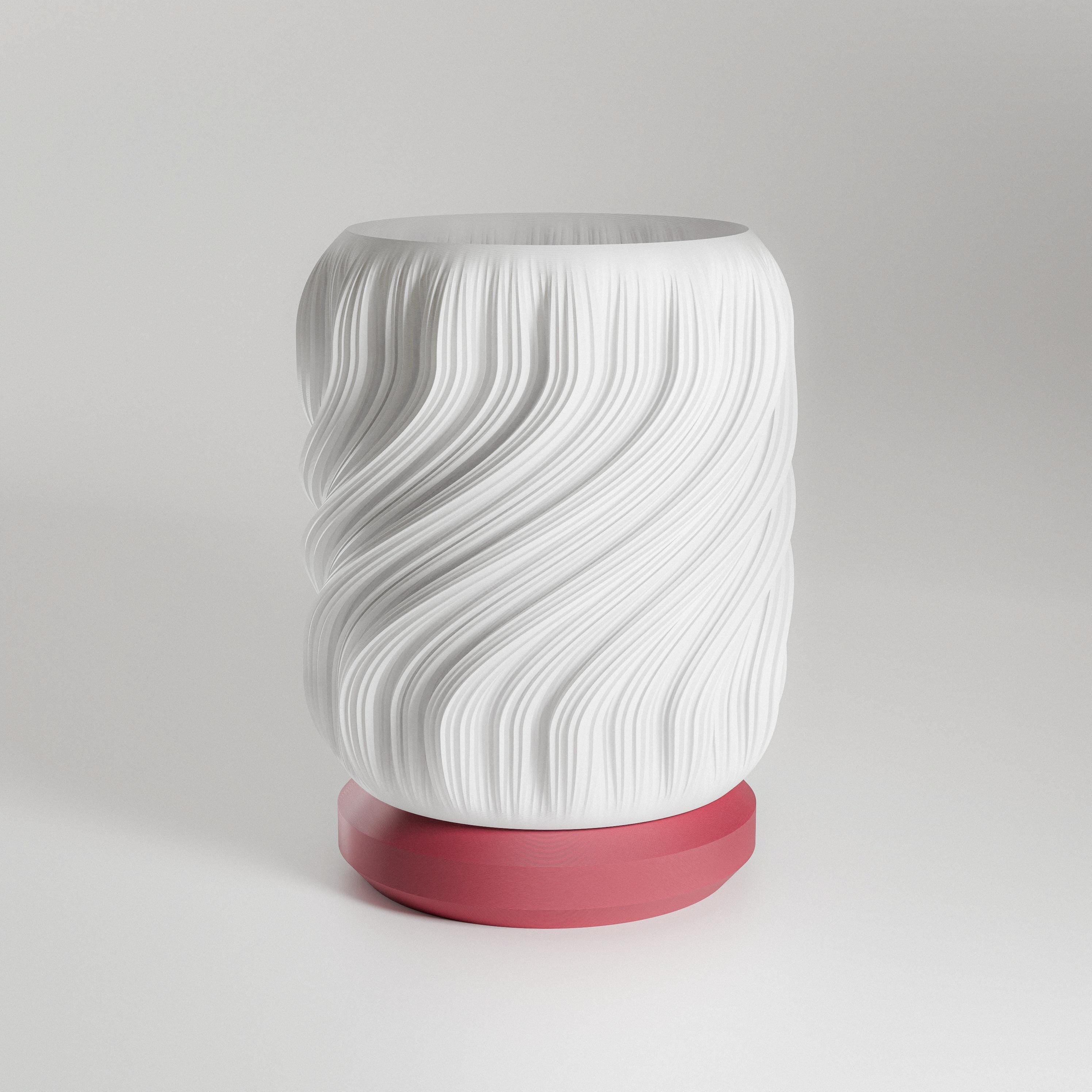 Lampe Drift • Designer Tischlampe  • Moderne Wohnlampe • LED Lampenschirm • Dekolampe Wohnzimmer Schlafzimmer Büro • Geschenkidee Fehn-factory.de