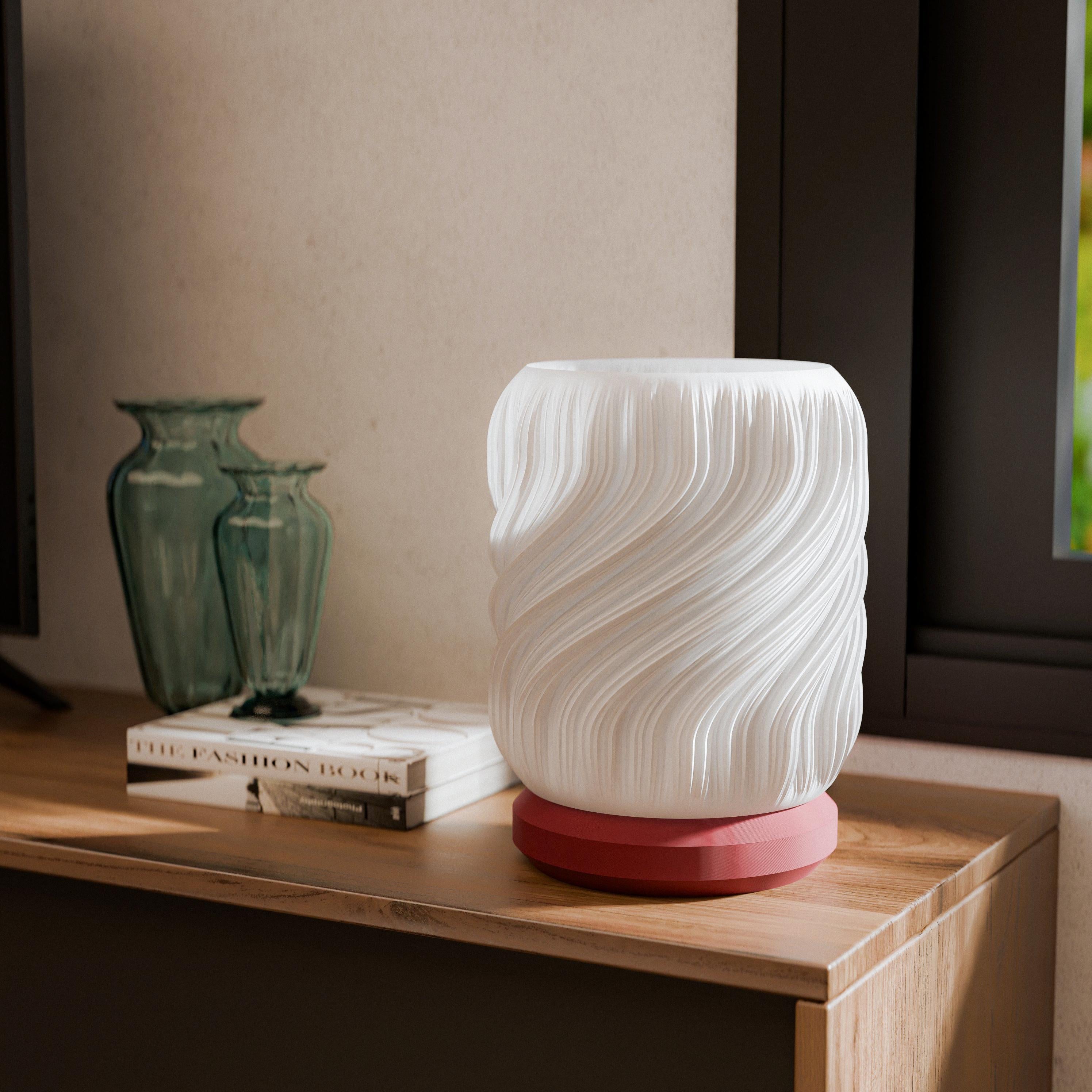 Lampe Drift • Designer Tischlampe  • Moderne Wohnlampe • LED Lampenschirm • Dekolampe Wohnzimmer Schlafzimmer Büro • Geschenkidee Fehn-factory.de