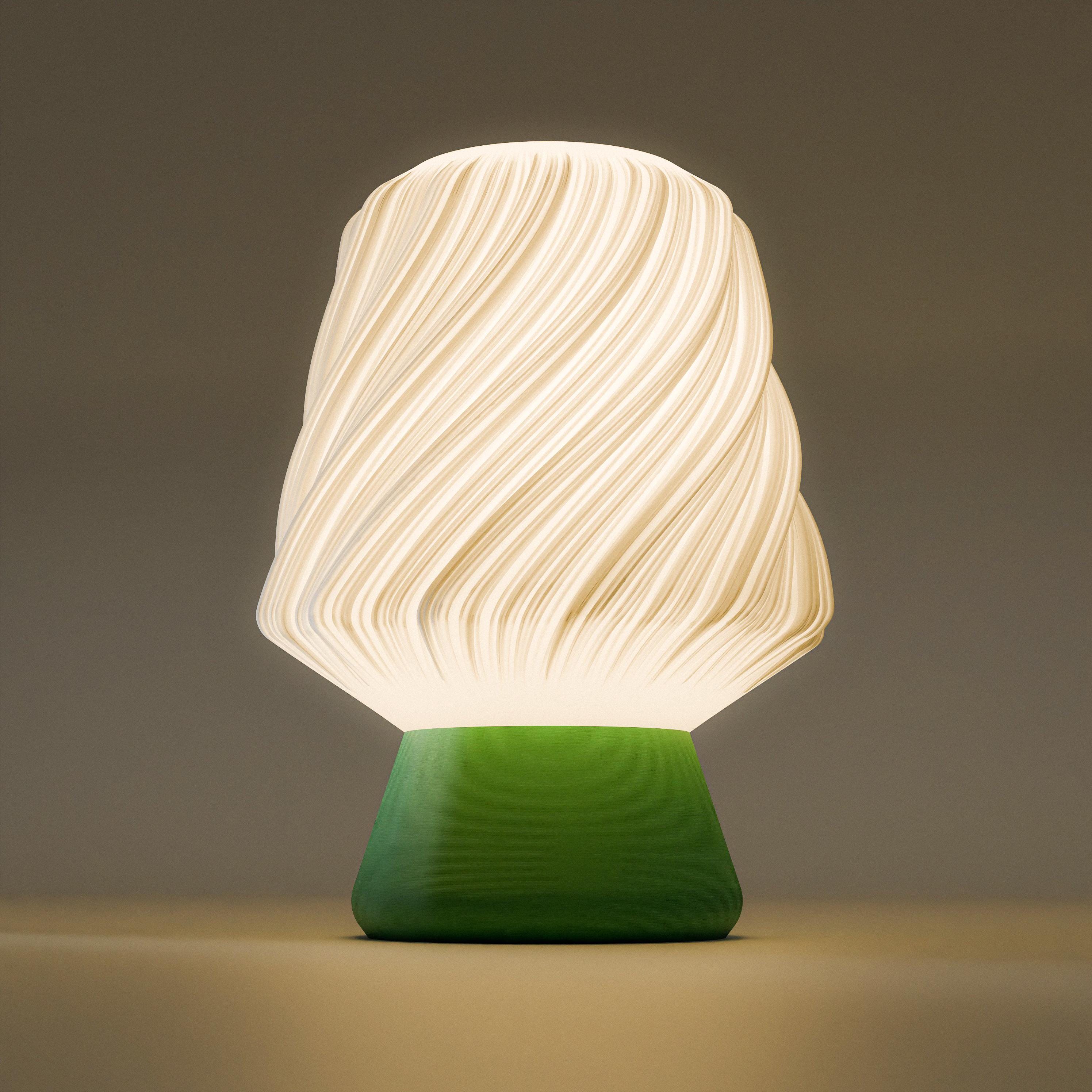 Bruma Lampe Moderne Designer Tischlampe, Farbwahl Lampenschirm Nachttischlampe Wohnzimmer Geschenkidee Fehn-factory.de