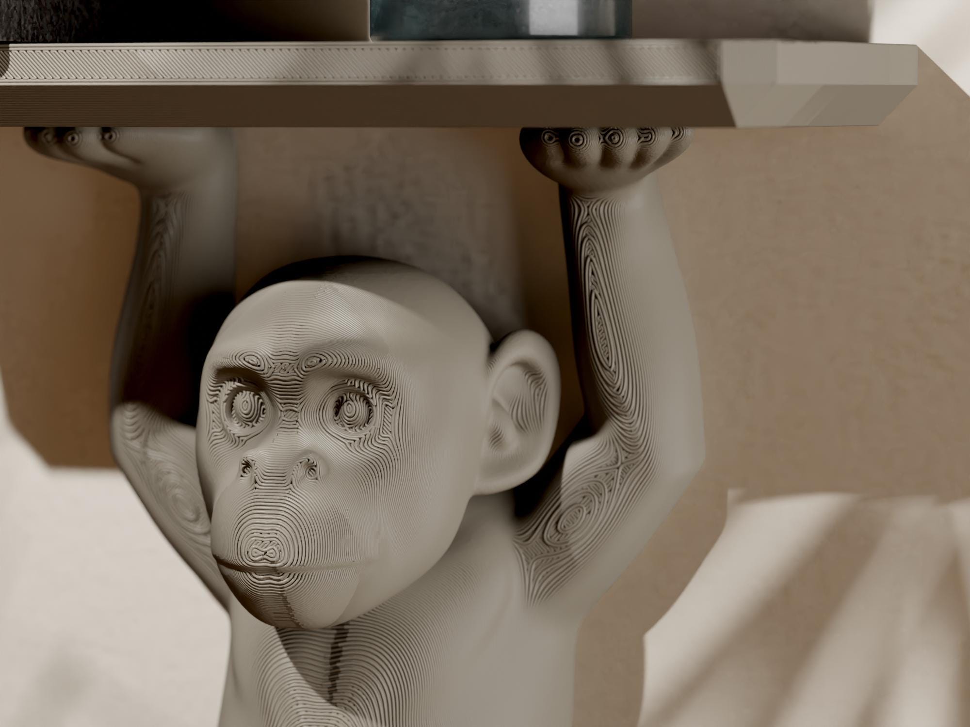 Monkey Regal – Wandregal / Aufbewahrungsregal in Form eines Affen / Freie Farbwahl Fehn-factory.de