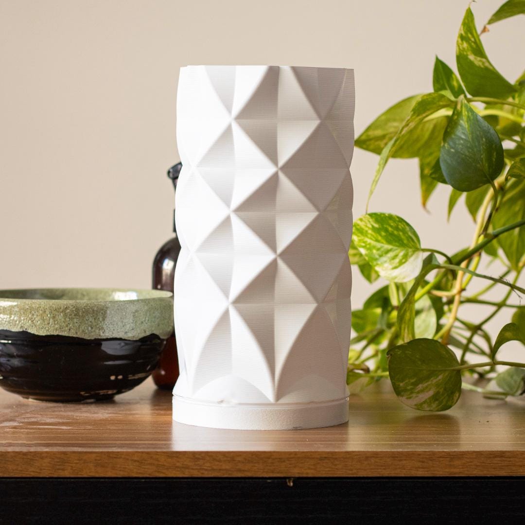Tischlampe & Nachttischlampe – Diamonds Lampshade | Moderne Wohndeko, Designerlampe mit Fuß, E27 Fehn-factory.de
