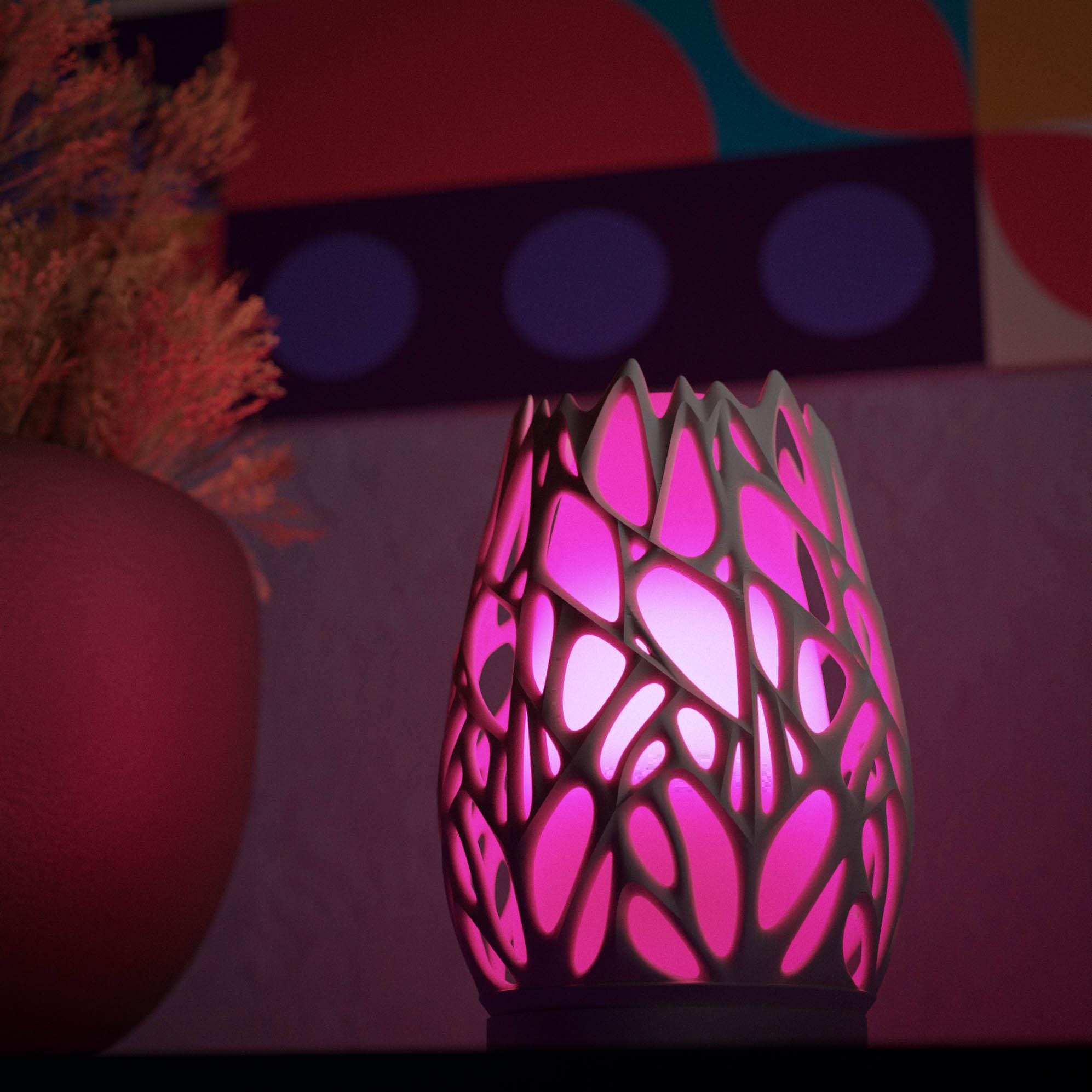 Drachenlampe – Handgefertigte Tischlampe im organischen Design – Stimmungsvolle Beleuchtung – Farbe wählbar. Nachttischlampe Fehn-factory.de