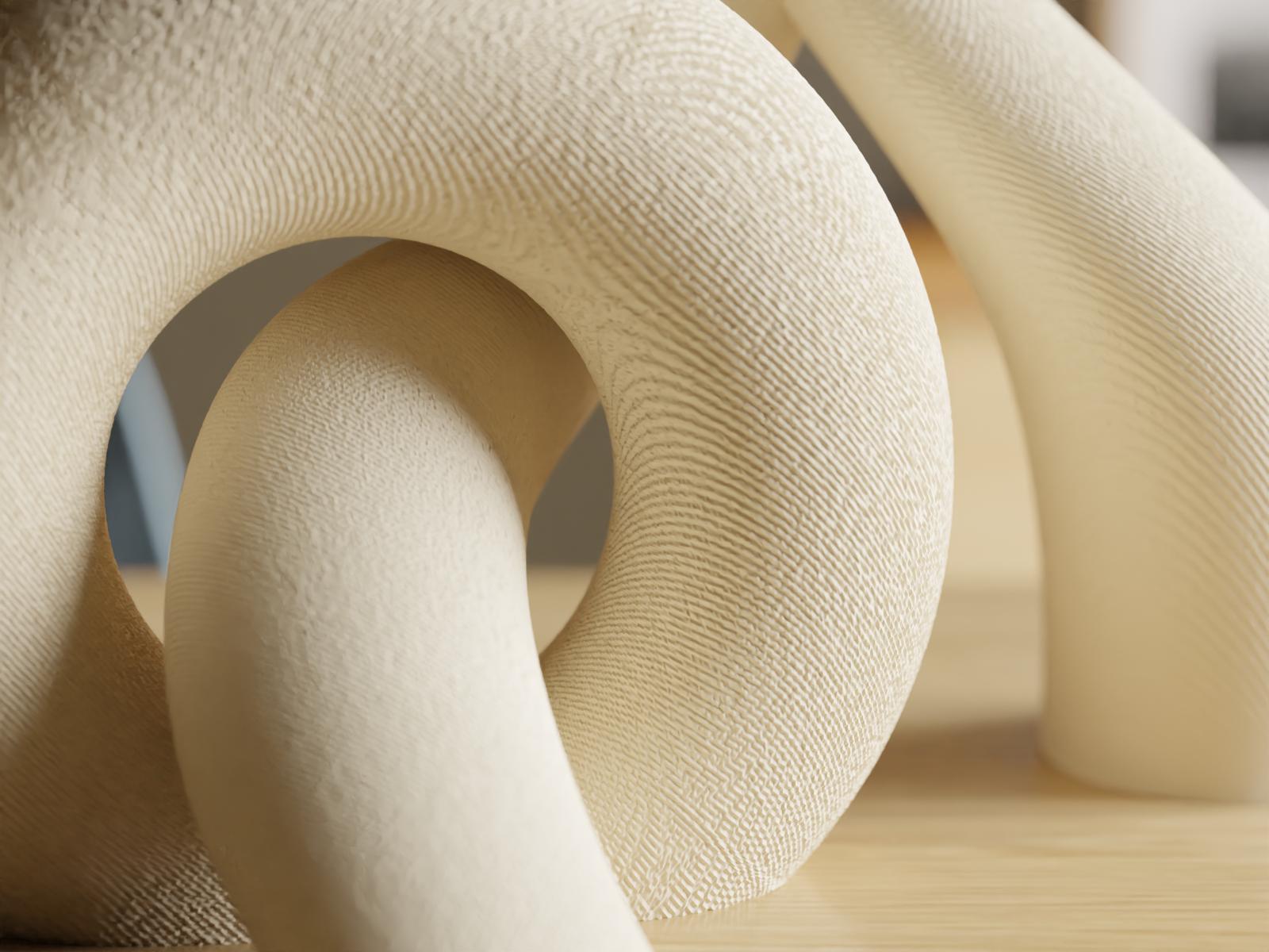 Interlocking Toroidal Vasen – Modernes minimalistisches Deko-Set – Designer-Vase für Trocken- & Schnittblumen – . Marmoriert oder Glatt Fehn-factory.de