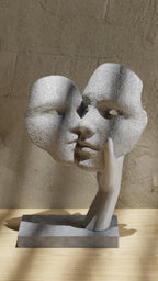 Deko-Skulptur „NOFACES“ – Moderne Gesichts-Skulptur mit Hand Fehn-factory.de