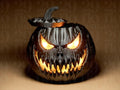 Halloween Kürbis Dekoration – Schwarzer Grusel-Kürbis mit fiesem Gesicht | Deko für Halloween-Party & Herbst Fehn-factory.de
