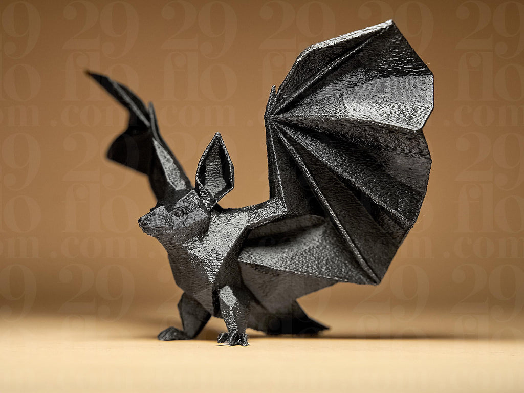 Halloween Fledermaus Figur – Geometrische Deko-Fledermaus in Schwarz | Moderne Halloween Dekoration Fehn-factory.de