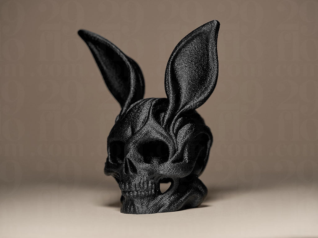 Skull Bunny Figurine – Schädel Hase Dekofigur in Schwarz | Halloween & Gothic Dekoration Fehn-factory.de