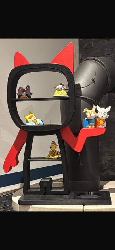 Tonie Regal 60x40 cm mit Toniebox Halter | Kinderzimmer Regal | Figuren Aufbewahrung | Wunschfarbe wählbar