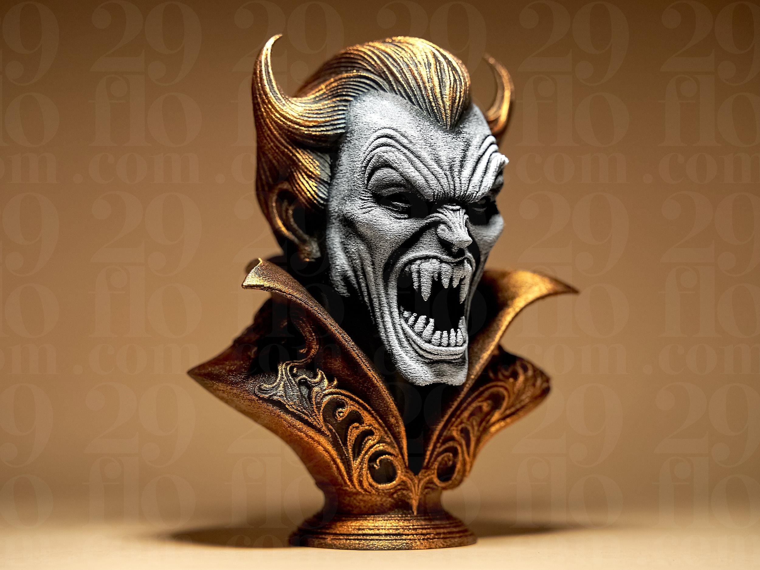 Dracula Bust – Vampir Büste Figur | Gothic & Halloween Deko | Zum Selbst Bemalen (116×101×150 mm) Fehn-factory.de