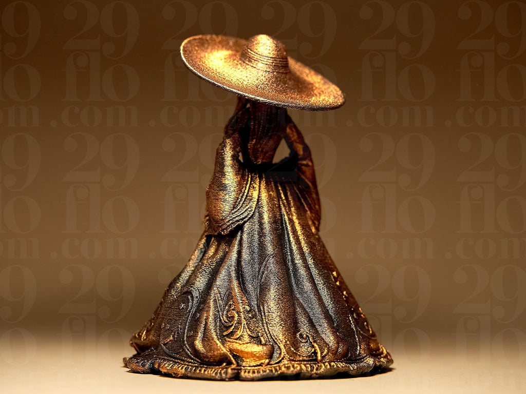 Dia de los Muertos Figur Skelett Dame mit Kleid und Hut – Halloween Deko Mexiko Fehn-factory.de