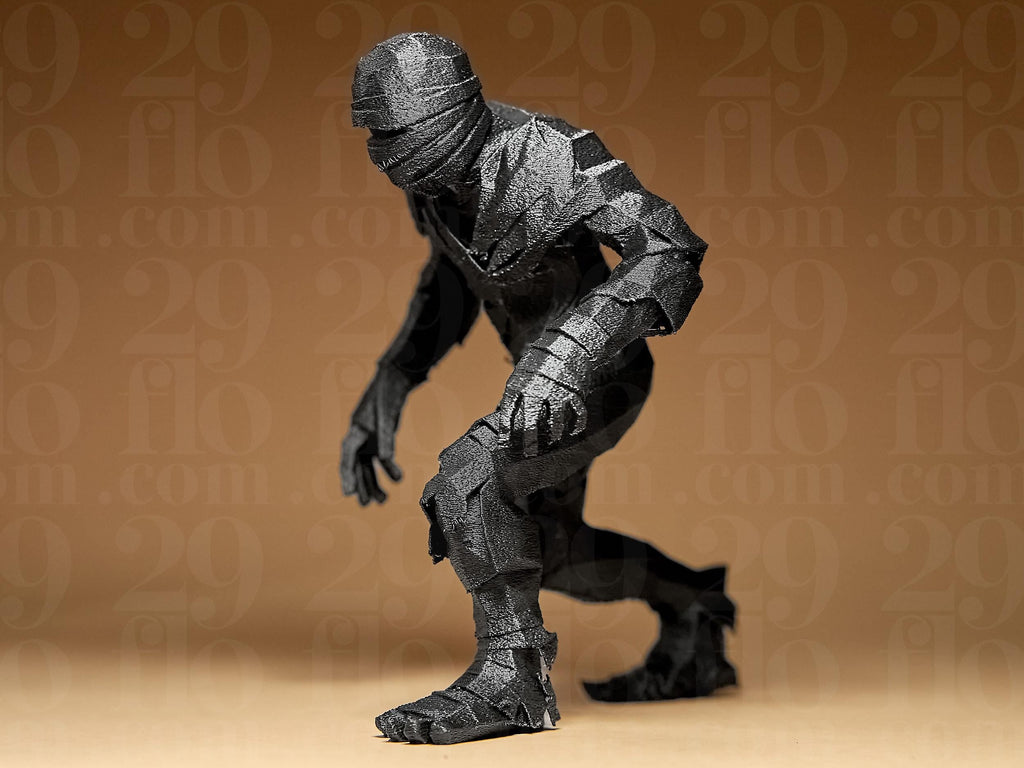 Geometrische Mumie Figur – Halloween Deko, Grusel Statue, Gothic Kunstfigur, Monster Dekoration Fehn-factory.de