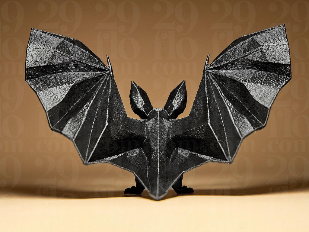 Halloween Fledermaus Figur – Geometrische Deko-Fledermaus in Schwarz | Moderne Halloween Dekoration Fehn-factory.de