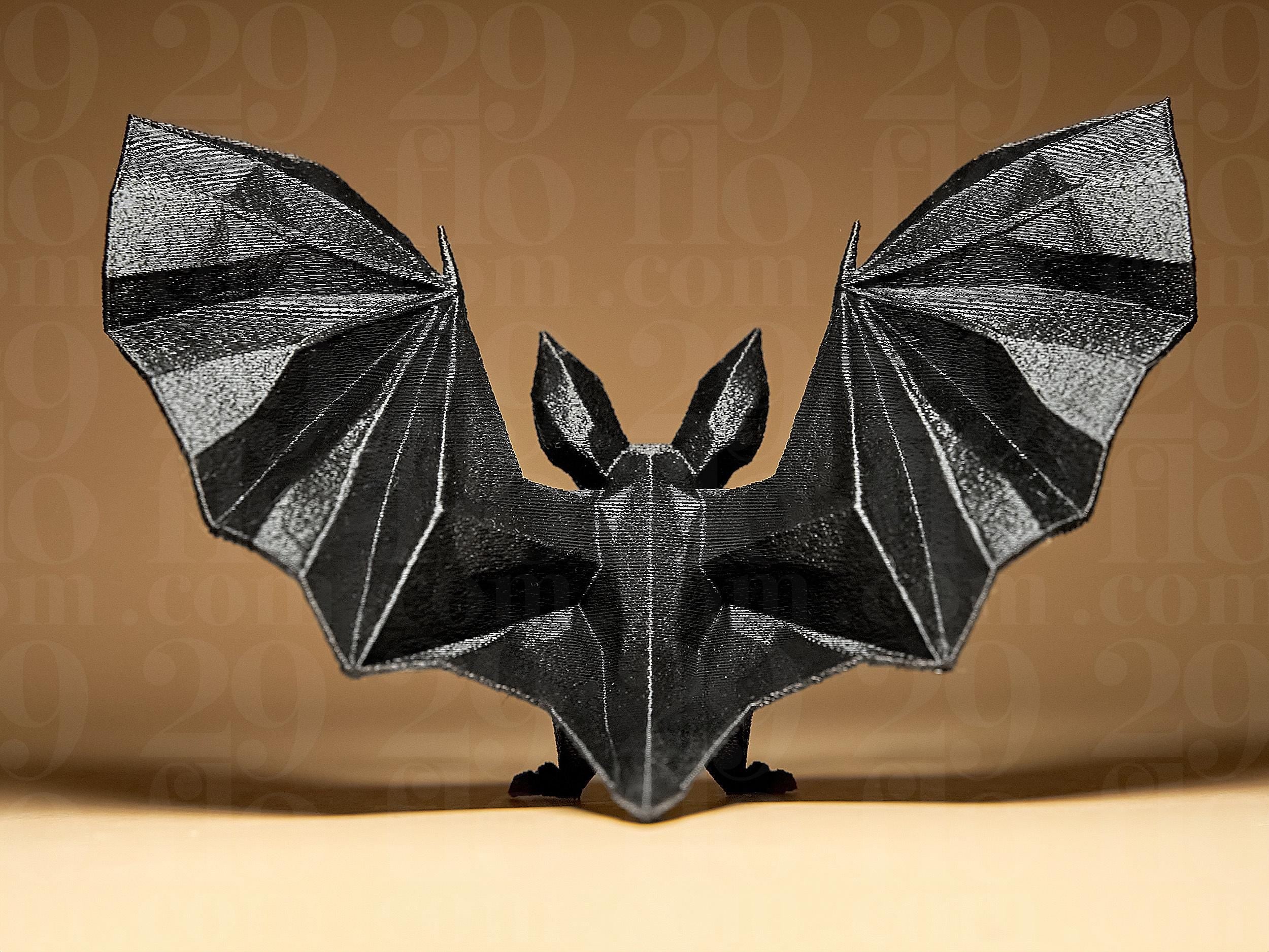 Halloween Fledermaus Figur – Geometrische Deko-Fledermaus in Schwarz | Moderne Halloween Dekoration Fehn-factory.de