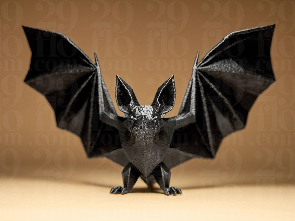 Halloween Fledermaus Figur – Geometrische Deko-Fledermaus in Schwarz | Moderne Halloween Dekoration Fehn-factory.de