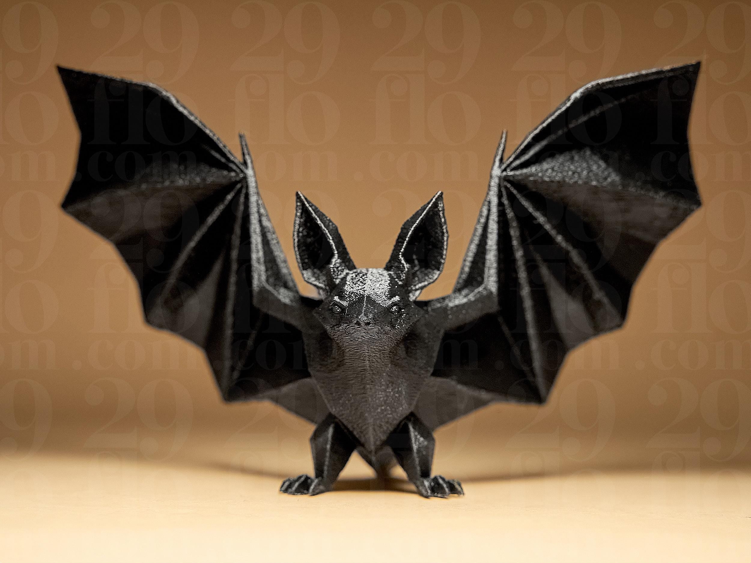 Halloween Fledermaus Figur – Geometrische Deko-Fledermaus in Schwarz | Moderne Halloween Dekoration Fehn-factory.de