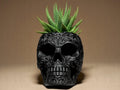 Skull Planter – Schädel Blumentopf in Schwarz | Gothic & Halloween Pflanzgefäß Fehn-factory.de