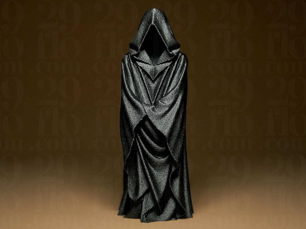 Absent One – Schwarze Kapuzenfigur | Mystische Halloween & Gothic Deko Statue Fehn-factory.de