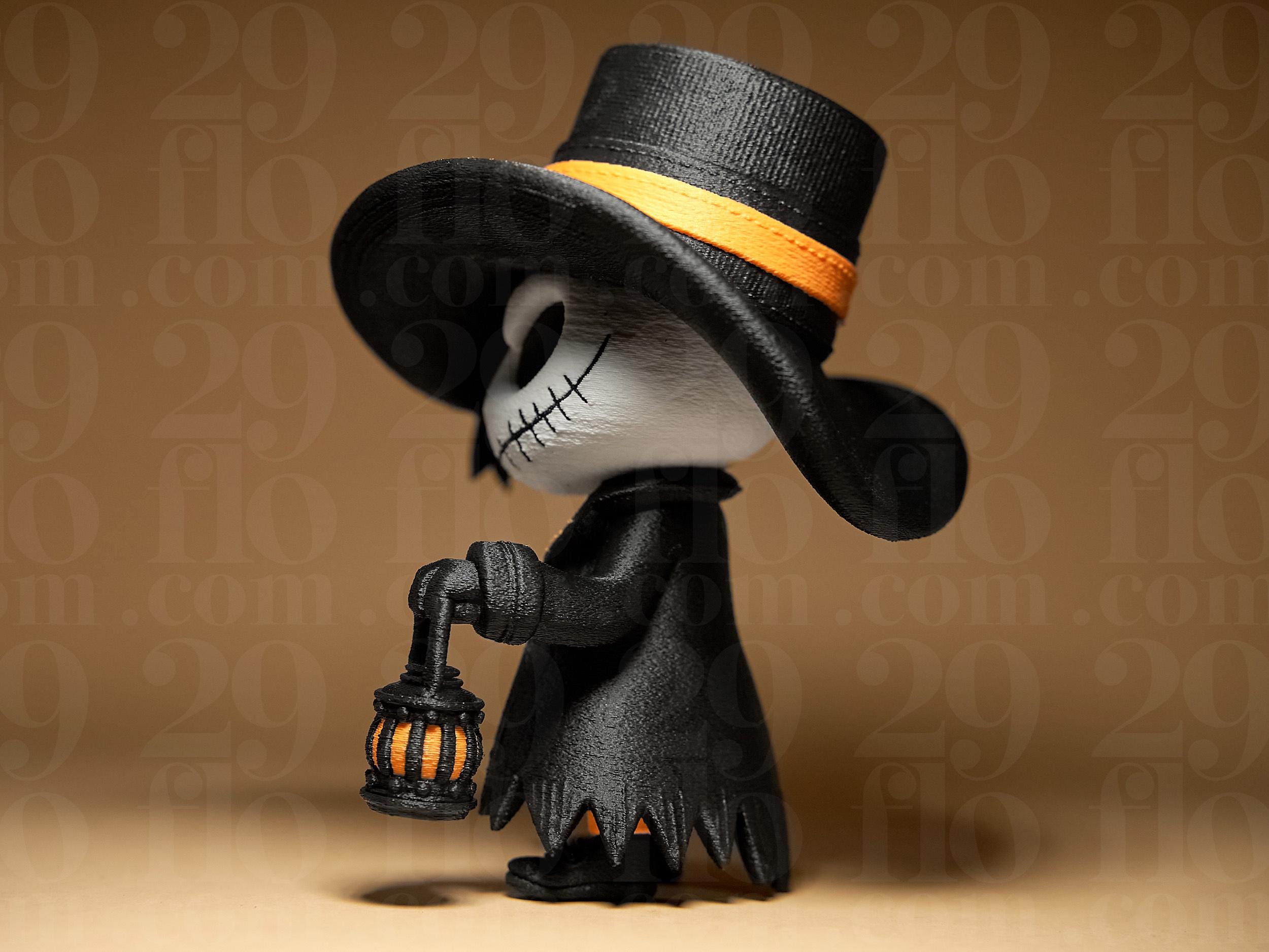 Nach Art von Jack Skellington Figurine – Halloween Deko Figur mit Laternen | Gothic & Spooky Sammlerfigur Fehn-factory.de