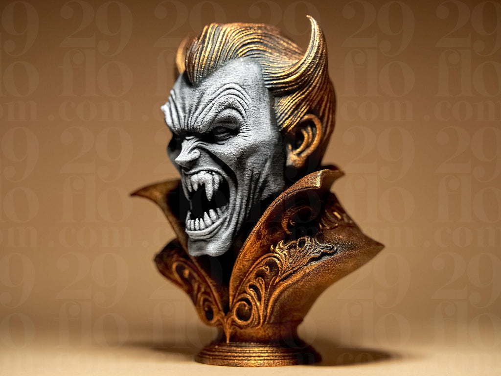 Dracula Bust – Vampir Büste Figur | Gothic & Halloween Deko | Zum Selbst Bemalen (116×101×150 mm) Fehn-factory.de