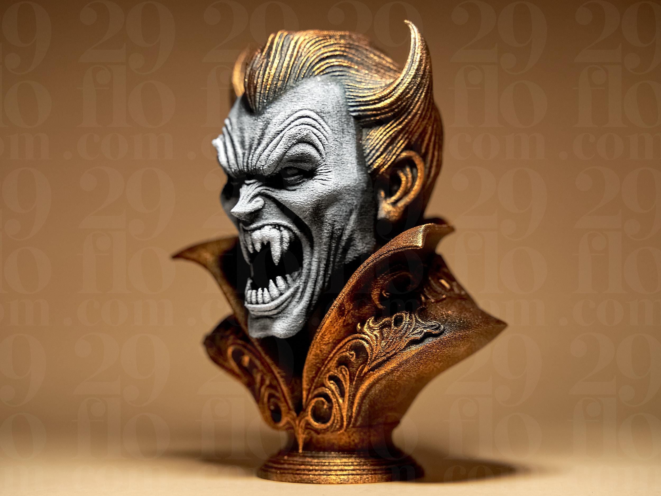 Dracula Bust – Vampir Büste Figur | Gothic & Halloween Deko | Zum Selbst Bemalen (116×101×150 mm) Fehn-factory.de