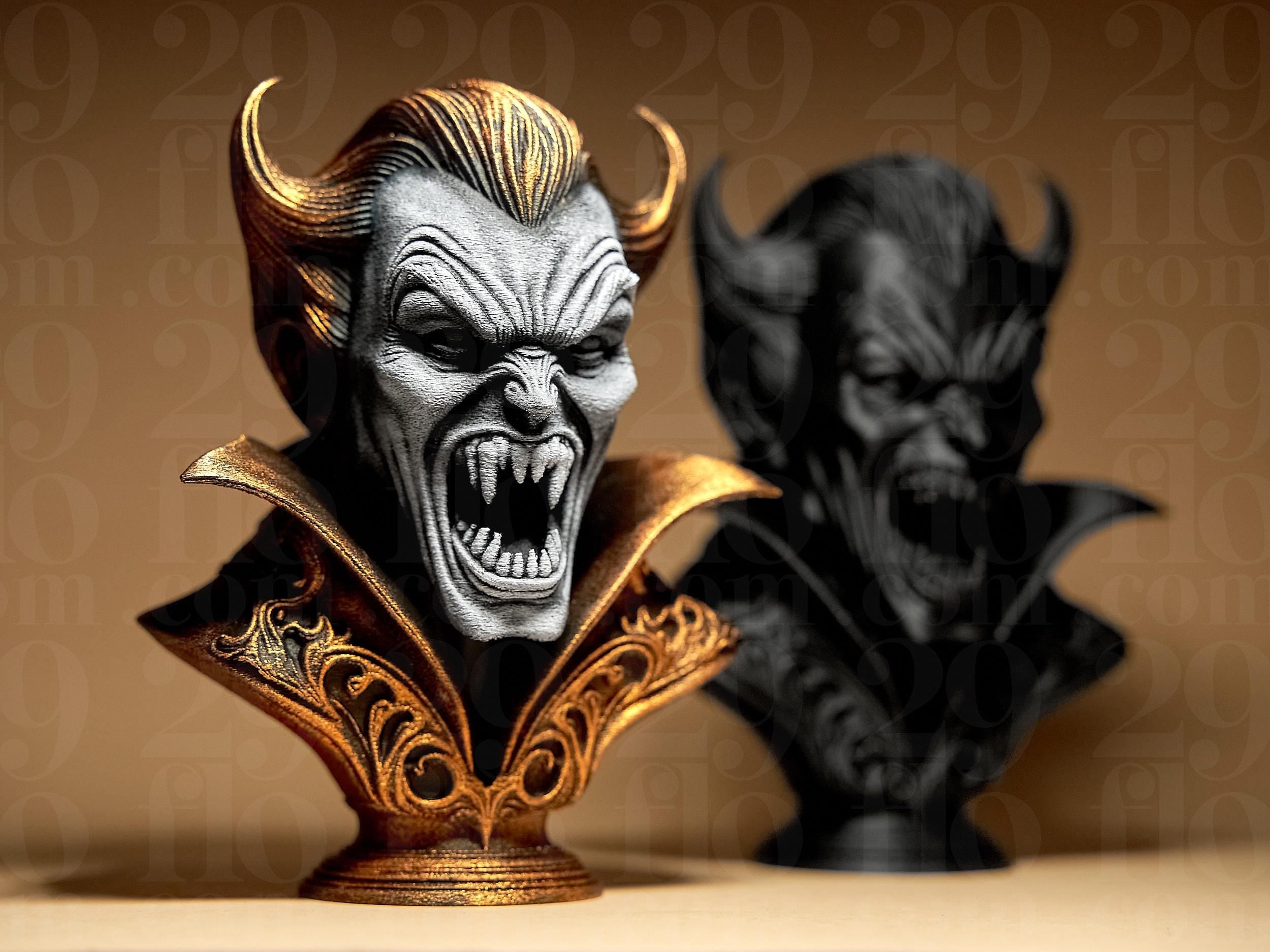 Dracula Bust – Vampir Büste Figur | Gothic & Halloween Deko | Zum Selbst Bemalen (116×101×150 mm) Fehn-factory.de