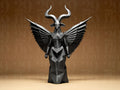 Geometric Daemon Figurine – dunkle Engelsstatue mit Hörnern – moderne Gothic Deko & mystische Skulptur Fehn-factory.de