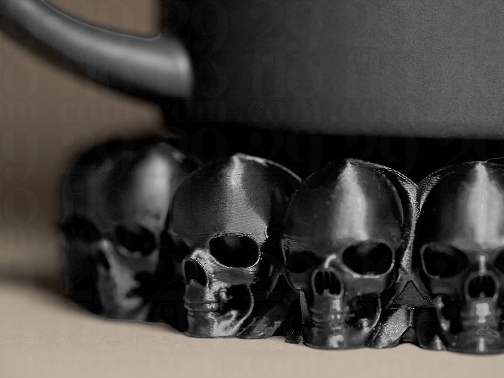 Skull Coaster – stylischer Totenkopf Untersetzer für Becher & Gläser im Gothic Design Fehn-factory.de