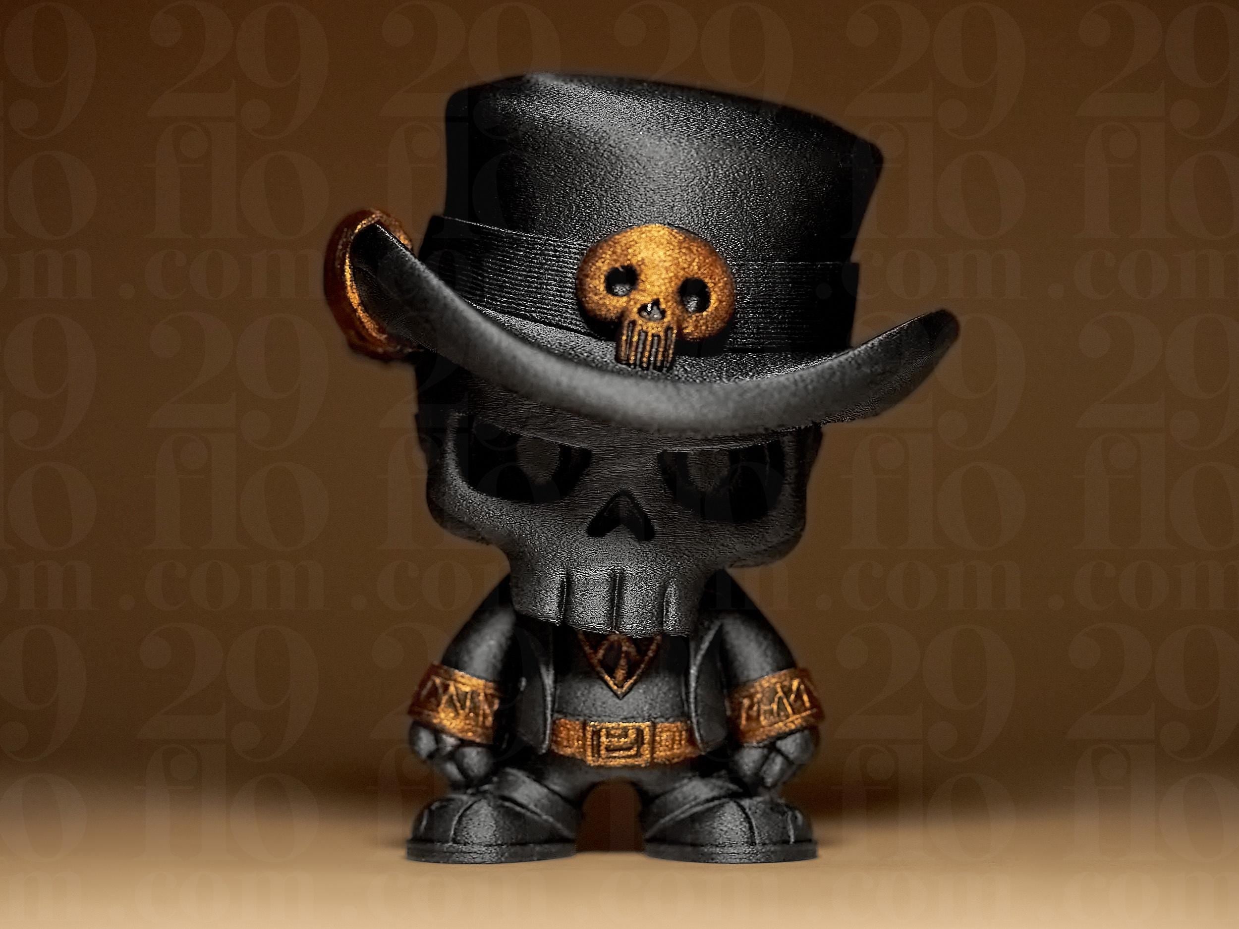 Lil’ Skeleton Figur – stylische Totenkopffigur mit Hut für Halloween & Gothic Deko Fehn-factory.de