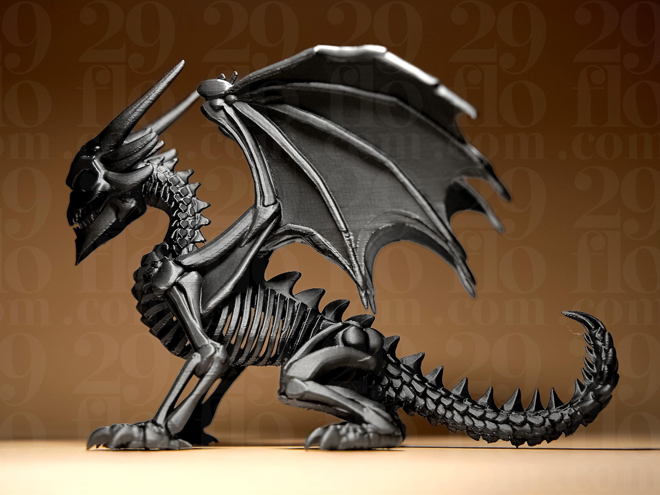 Skeleton Dragon Figur – Skelettdrache Skulptur im Dark Fantasy Stil | Gothic Deko & Sammlerfigur Fehn-factory.de