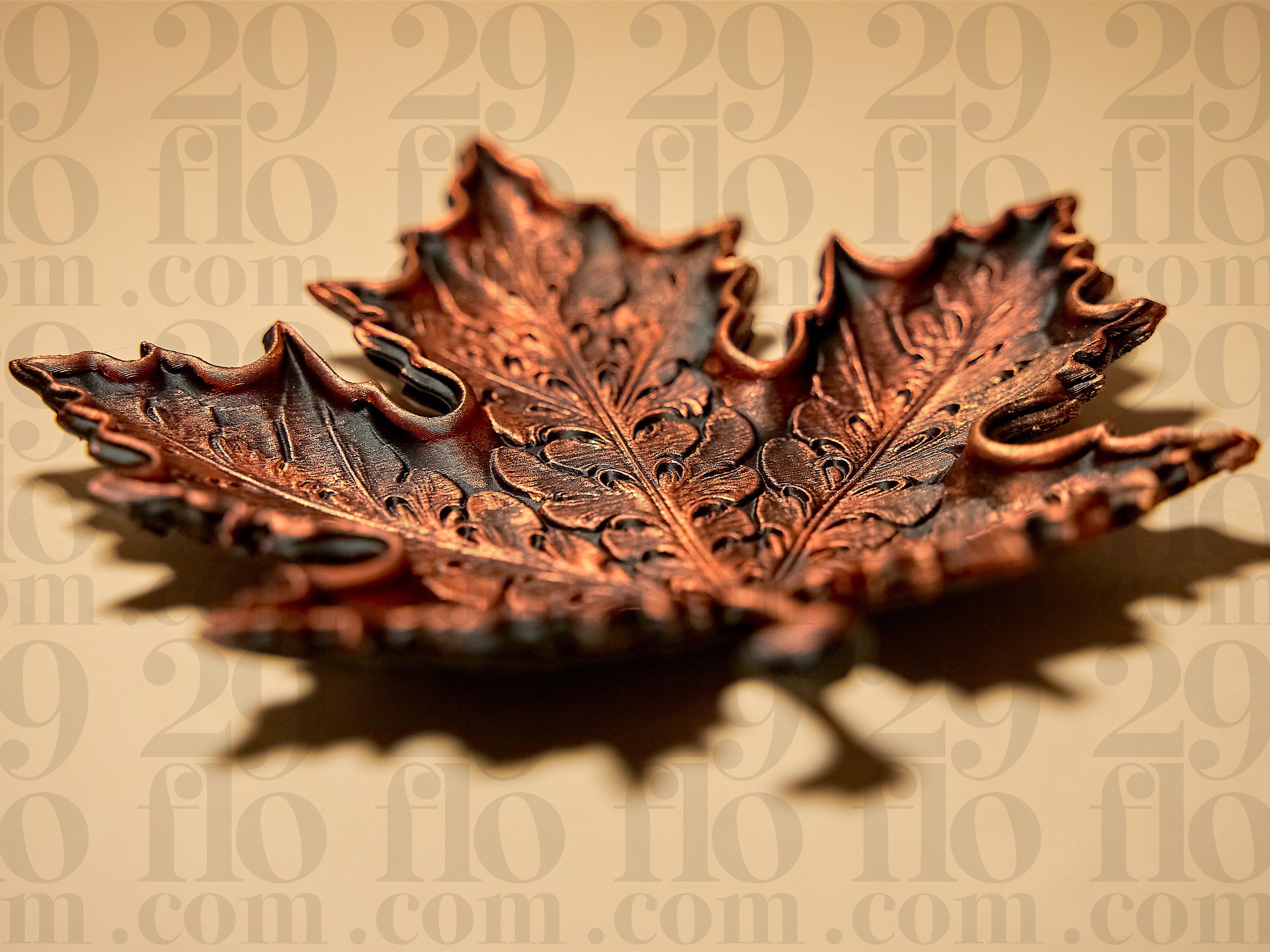 Ahornblatt Schalen – Set aus 3 Deko-Schalen im Kupfer-Schwarz oder Schwarz Matt | Herbstliche Tischdeko & Geschenkidee Fehn-factory.de